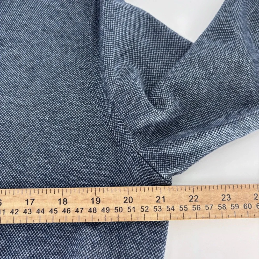Banana Republic V-Neck Sweater Mens Large Tall Blue Silk Cotton Cashmere Luxury